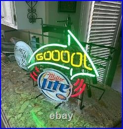 NEW In The Box Neon Sign Miller Lite Beer Soccer Ball Goal Neon Sign 31x23