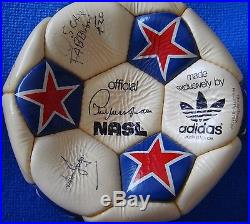 New Rare Nasl Soccer Ball Autographed Tampa Bay Rowdies Adidas Footbal Fifa Cup