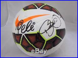 Neymar & Pele Authentic Signed New Nike Soccer Ball Psa/dna Itp 6a19113