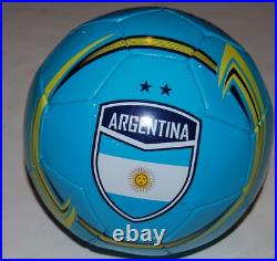 NICO GAITAN signed (ARGENTINA) Full Size 5 logo soccer ball FIRE PROOF WithCOA A