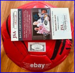 Naomi Girma Jaedyn Shaw signed 2024 US Olympic Gold Women's Soccer Team ball JSA Naomi Girma Jaedyn Shaw signed 2024 US Olympic Gold Women's Soccer Team ball JSA