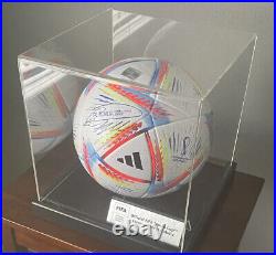 New! Cristiano Ronaldo signed 2022 FIFA WORLD CUP QATAR Ball With Acrylic Case