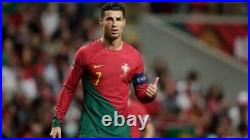 New! Cristiano Ronaldo signed 2022 FIFA WORLD CUP QATAR Ball With Acrylic Case
