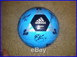 New England Revolution Team Autographed Adidas Soccer Ball 2016 COA