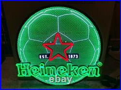 New Heineken 2 Tier Soccer Ball Led Sign-est 1873-amsterdam-bar Light-beer-lager