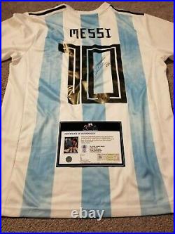 New Lionel Messi Signed Hand Argentina 2019/2020 + Proof + Coa Auto