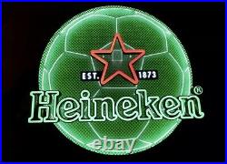 New Rare Heineken Soccer Ball LED 27 Beer Bar Sign Light Est 1873