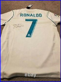New Ronaldo Real Madrid Signed 2017 Jersey + Coa + Proof