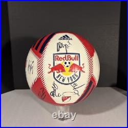 New York Red Bulls Squad Autographed Soccer Ball Adidas MLS Signed BWP Adams