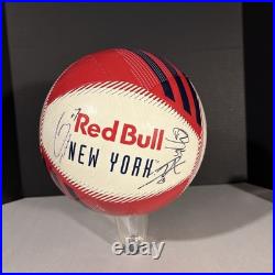 New York Red Bulls Squad Autographed Soccer Ball Adidas MLS Signed BWP Adams