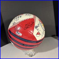 New York Red Bulls Squad Autographed Soccer Ball Adidas MLS Signed BWP Adams