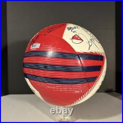 New York Red Bulls Squad Autographed Soccer Ball Adidas MLS Signed BWP Adams