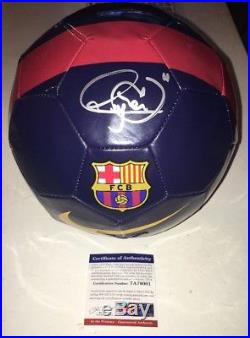 Neymar Brazil Barcelona MLS Full Size Soccer Ball Auto Autographed PSA