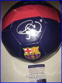 Neymar Brazil Barcelona MLS Full Size Soccer Ball Auto Autographed PSA