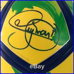 Neymar Jr #10 Autographed World Cup Brazil Soccer Ball USA SM Auth