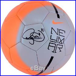 Neymar Santos Barcelona Autographed Gray & Orange Nike Soccer Ball