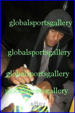 Neymar signed 2016 Olympics soccer ball football Brazil World Cup PSG Proof