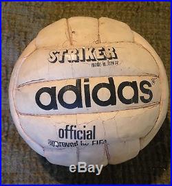Officia adidas matchball Striker signed by Liverpool Players 1977/78