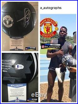PAUL POGBA SIGNED MANCHESTER UNITED BALL 2018 WORLD CUP FRANCE SIGNED BAS b