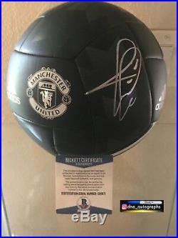 PAUL POGBA SIGNED MANCHESTER UNITED BALL 2018 WORLD CUP FRANCE SIGNED BAS b