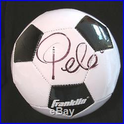 PELE AUTOGRAPHED FRANKLIN OFFICIAL SIZE SOCCER BLACK & WHITE BALL NEW GAi