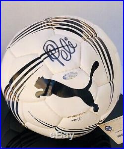 PELE Autographed Puma Brazil Soccer Ball Signed Steiner COA (with display case)