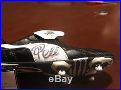 PELE Autographed Puma King Soccer Clear. COA Included