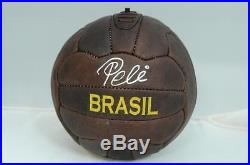 Pele Signed Leather Vintage Soccer Ball Auto Psa/dna Itp 7a38985