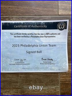 PHILADELPHIA UNION Team-Signed SOCCER BALL 2022/2023 MLS Finals PHILADELPHIA UNION Team-Signed SOCCER BALL 2022/2023 MLS Finals