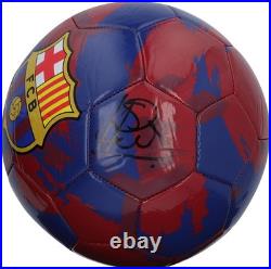 Patrick Kluivert FC Barcelona Autographed Blue and Red Team Soccer Ball Patrick Kluivert FC Barcelona Autographed Blue and Red Team Soccer Ball