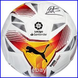 Pedri Barcelona Autographed Puma La Liga Logo Soccer Ball