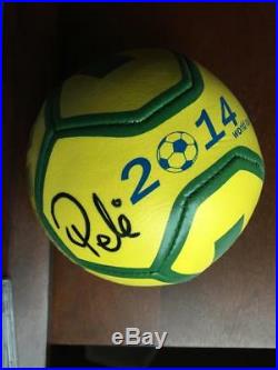 Pele Autograph Brazil 2014 World Cup Soccer Ball Size 2 Signed Auto