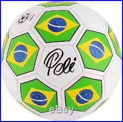 Pele Autographed Brazil Logo Soccer Ball Fanatics Authentic Certified