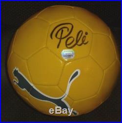 Pele' Autographed Puma Soccer Ball With Mounted Memory Authentication Sticker