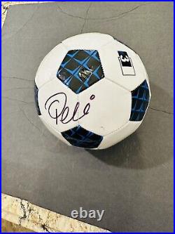 Pele Autographed Signed Franklin Size 3 Soccer Ball Black Ink With COA