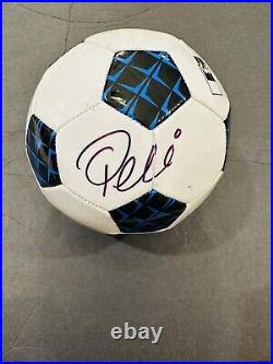 Pele Autographed Signed Franklin Size 3 Soccer Ball Black Ink With COA