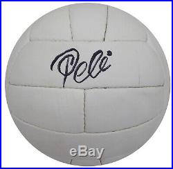 Pele Autographed Signed Vintage Leather Soccer Ball Cbd Brazil Beckett 162348
