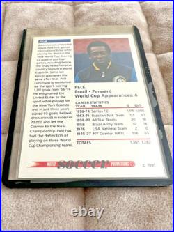 Pele Autographed Soccer Ball And 1991 Soccer Shots #101 Card
