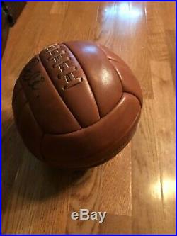 Pele Autographed Soccer Ball JSA Authenticated Very rare vintage leather ball