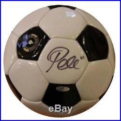 Pele Autographed Soccer Ball Steiner