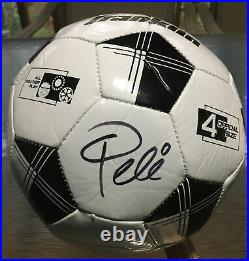 Pele Autographed Soccer Ball with COA Hand Signed Authenticated, Brazil #10