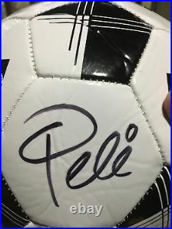 Pele Autographed Soccer Ball with COA Hand Signed Authenticated, Brazil #10