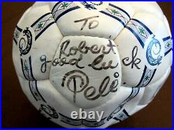Pele Brazilian Brazil Cosmos Hof Signed Auto Spalding Chameleon Soccer Ball Jsa
