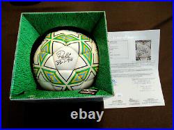 Pele Brazilian Brazil Soccer Superstar Hof Signed Auto Pele Umbro Ball Jsa Loa