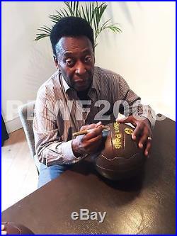 Pele Hand Signed Autographed Soccer Ball With Exact Picture Proof Coa Rare