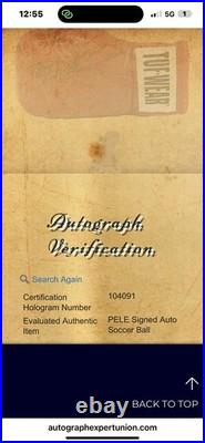 Pelè Hand Signed Full Size Soccer Ball WithHologram Certification