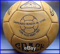 Pele Signed 1962 FIFA World Cup Vintage Leather Soccer Ball Brazil PSA AD56091