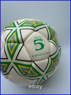 Pele Signed Autographed Vintage Handsewn Pele Brazil Fifa Soccer Ball JSA LOA