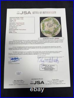 Pele Signed Autographed Vintage Handsewn Pele Brazil Fifa Soccer Ball JSA LOA