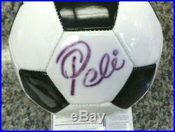Pele Signed Baden Soccer Ball Autographed Black and White With COA 115781-1 EO